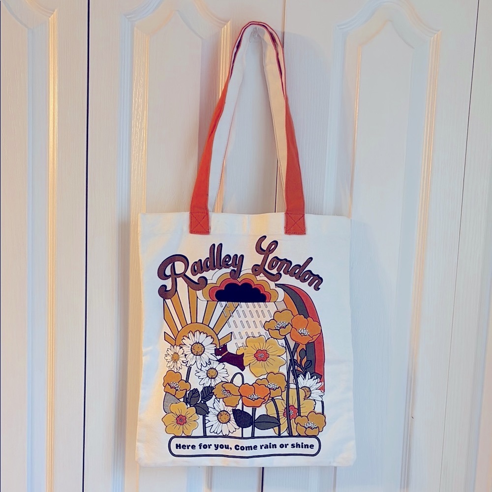 Radley London Canvas Tote Bag. Retro Floral Print
